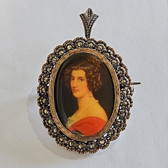 Jewelry - Antique Marcasite Brooch Sterling Silver